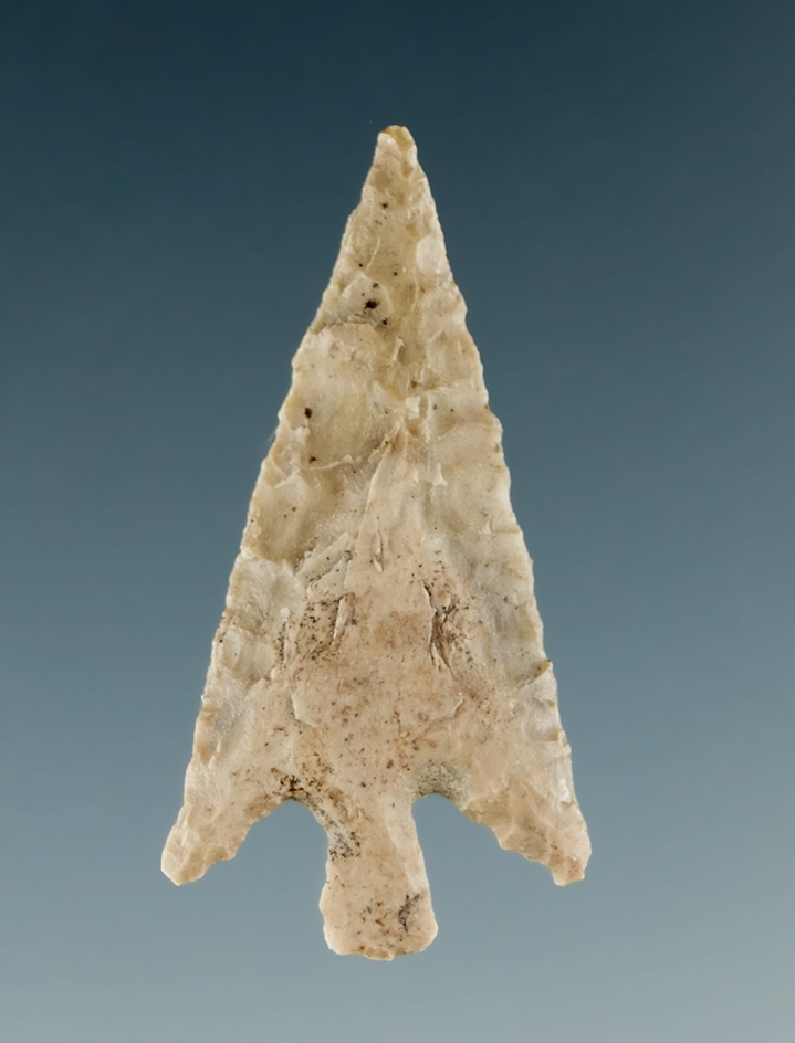 1 1/8" thin and delicate Wallula made found near Snake River, Washington.