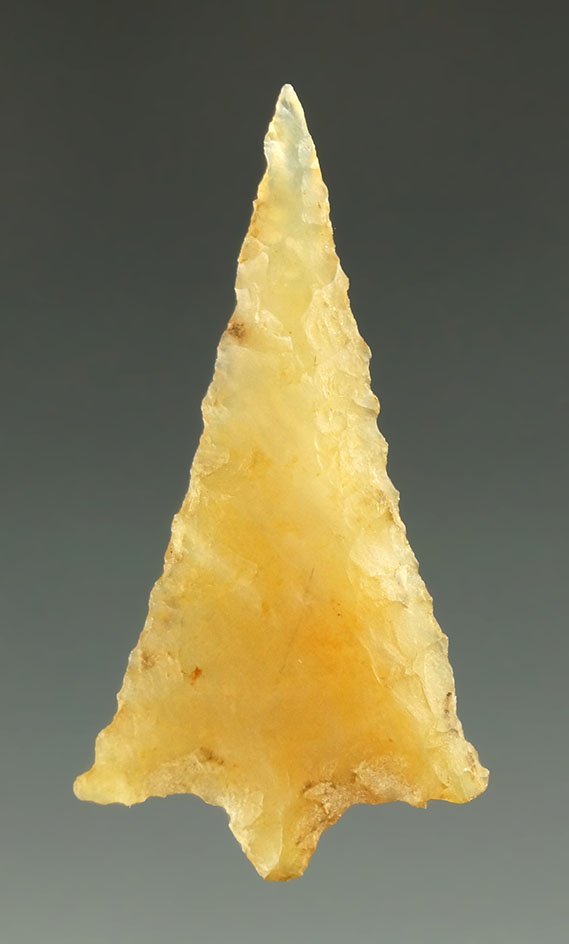 1 7/16" Rabbit Island - semi translucent yellow striped agate found near the Columbia River.