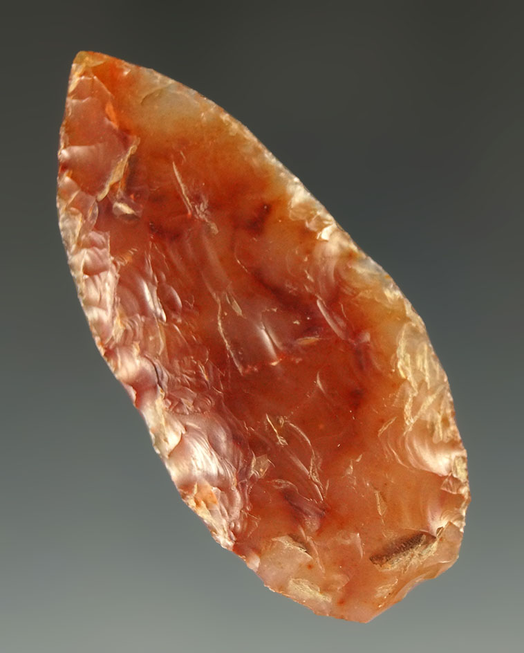 1 15/16" Cascade made from beautiful semi translucent pink and clear agate - Columbia River.