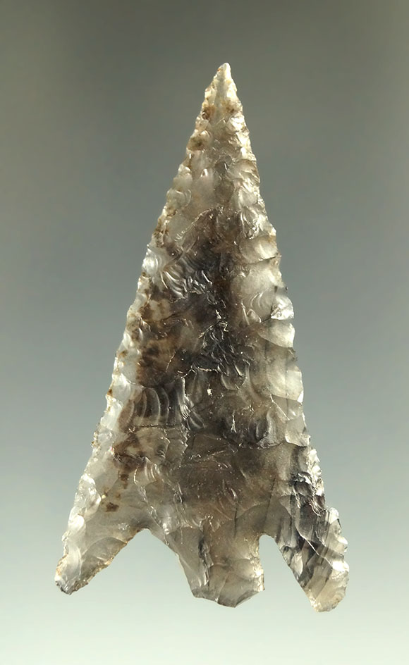 Large obsidian Columbia Plateau found in Oregon, largest is 2". Very heavily patinated.