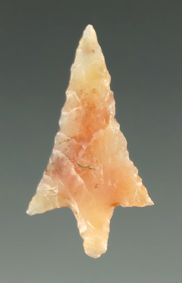 Nicely flaked 1" Columbia River Gempoint made from attractive  semi translucent agate.