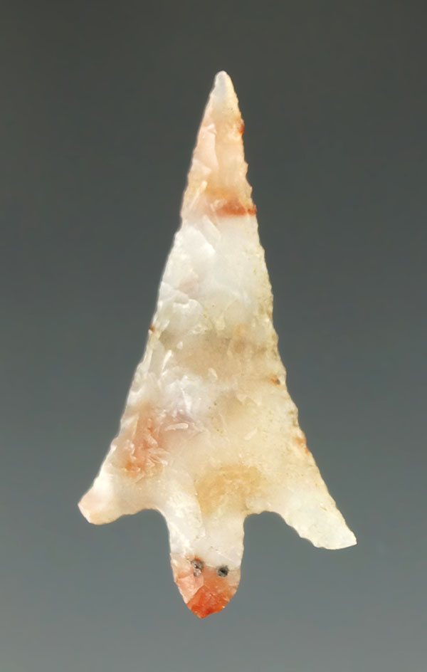 Beautiful material on this 1 3/16" Columbia Plateau - multicolored agate - Columbia River.