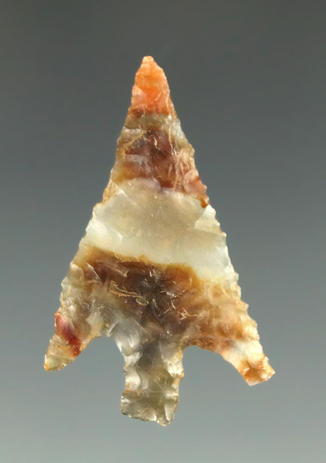 1 1/4" Columbia River Gempoint made from multicolored highly translucent agate.