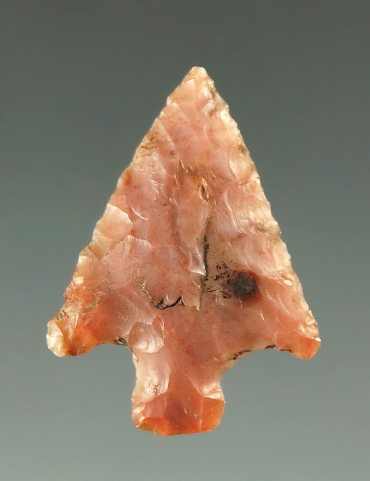 1" Wallula made from pink chalcedony found in the Columbia River.