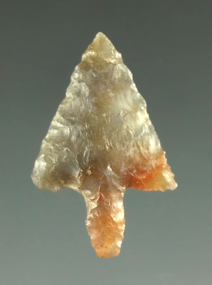 7/8" Columbia River Gempoint made from beautiful multicolored semi translucent agate.