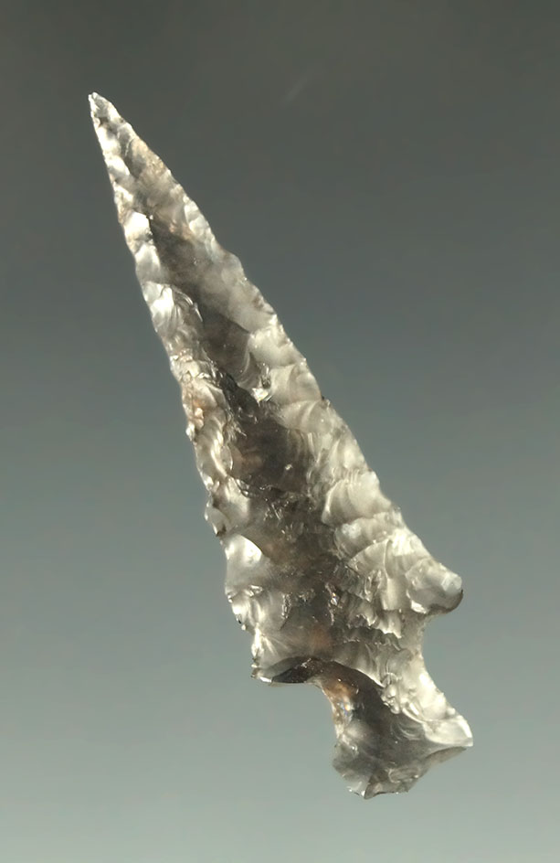 1 3/8" highly translucent obsidian Rose Springs found in Oregon.