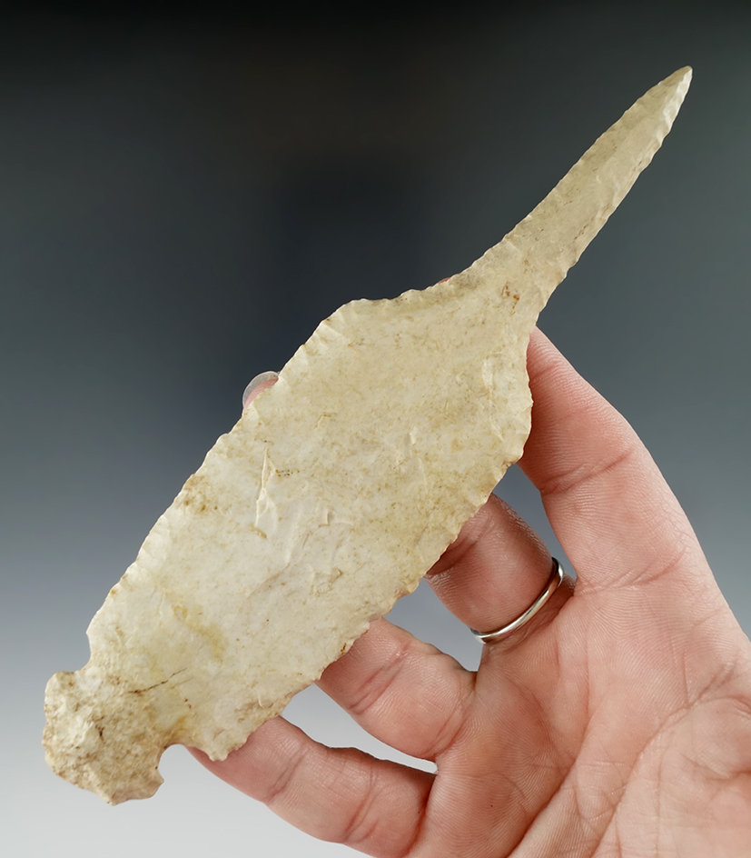 Large 5 7/8" Notched Base Drill with restoration to 1 3/4" of tip. Ex. Jim Bennett.