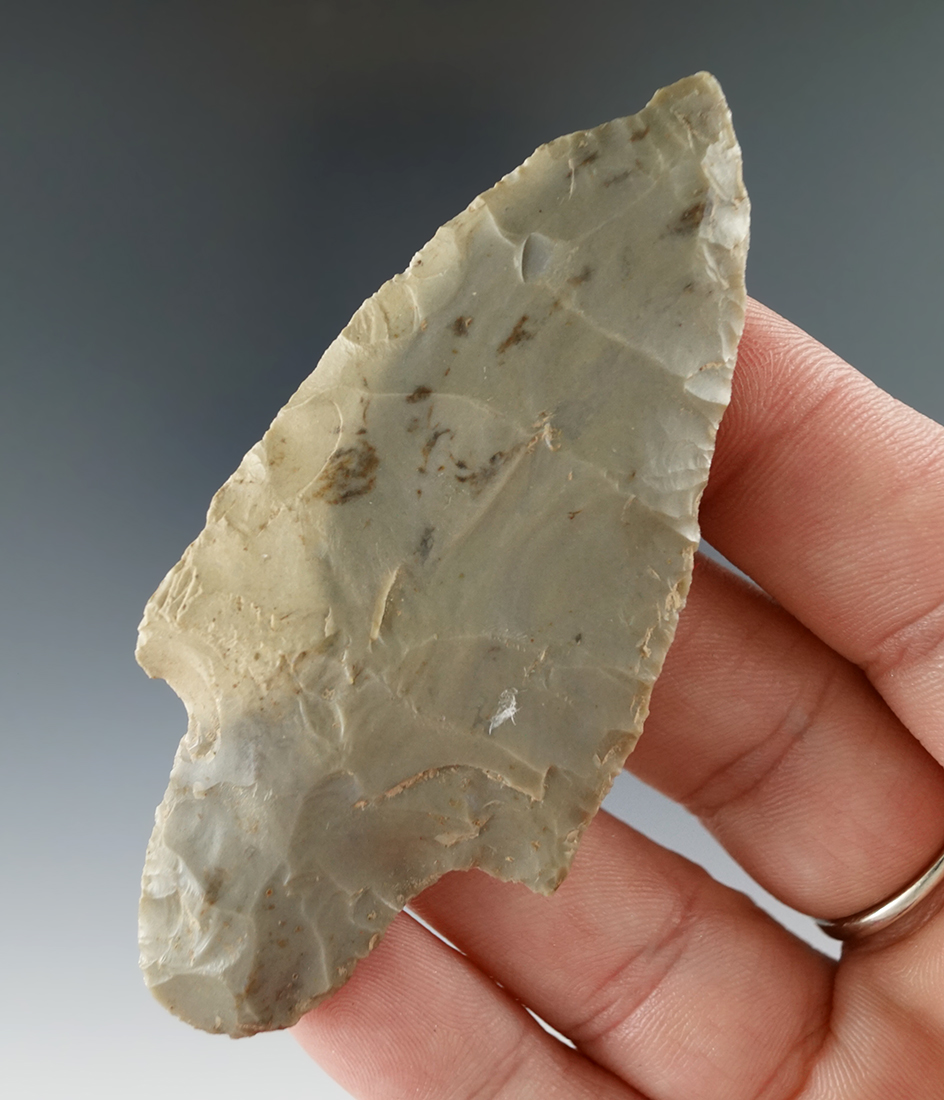 3 1/8" Hornstone Adena found in Union County Illinois.