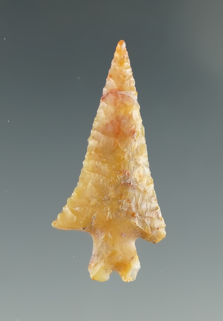 1 1/4" Wallula Gap Notch Base made from translucent yellow Agate. Columbia River, OR.