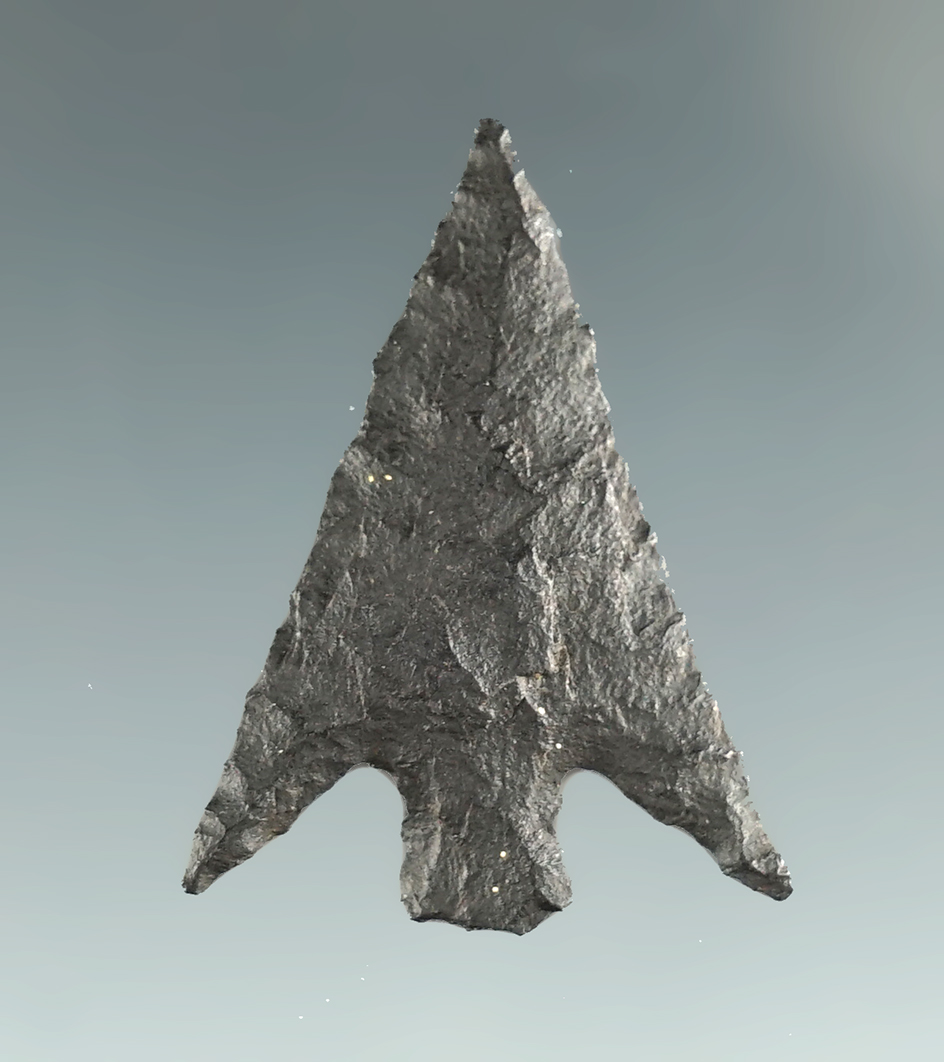 1" Columbia Plateau made from black Jasper. Found near the Columbia River, OR.