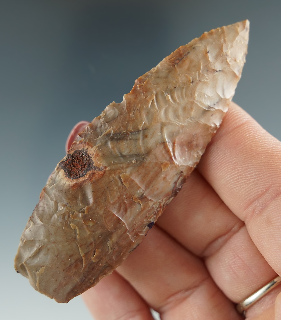3" Shouldered Cascade Knife made from brown and tan Agate. Columbia River, OR.