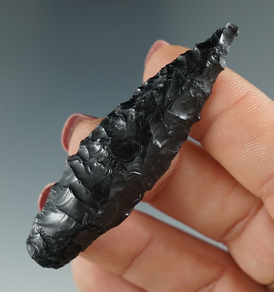 2 1/2" Shouldered Cascade from Obsidian. Found in the Great Basin, OR.
