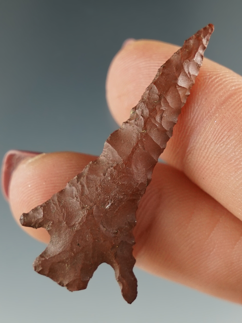 1 11/16" Columbia Plateau made from red Jasper. Found near the Columbia River, OR.