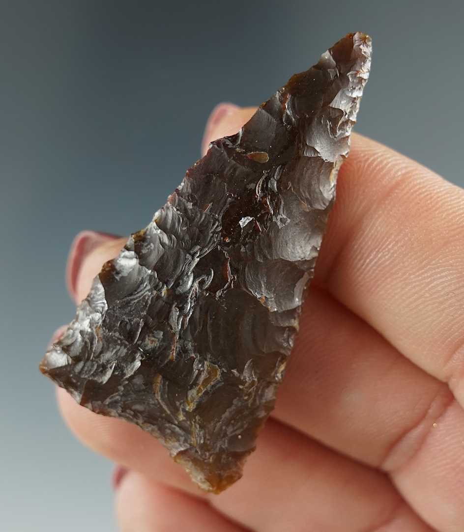 1 7/8" Columbia River Triangle Knife made from brown Jasper. Columbia River, OR.