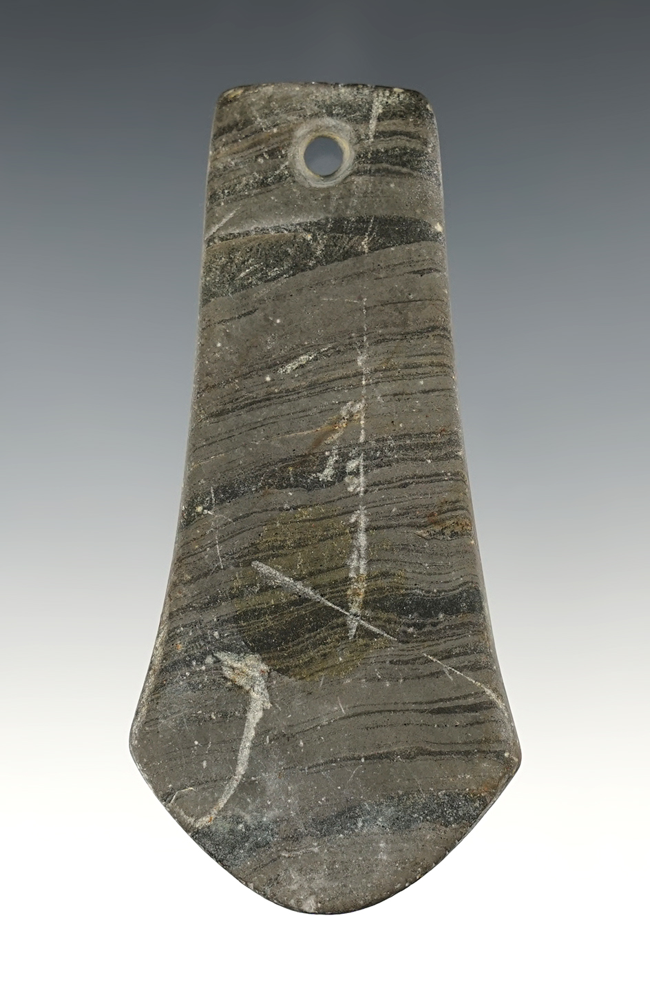 Outstanding 3 9/16" Anchor Pendant - engraved on the bottom and tallied at the top. Gallia Co., OH.