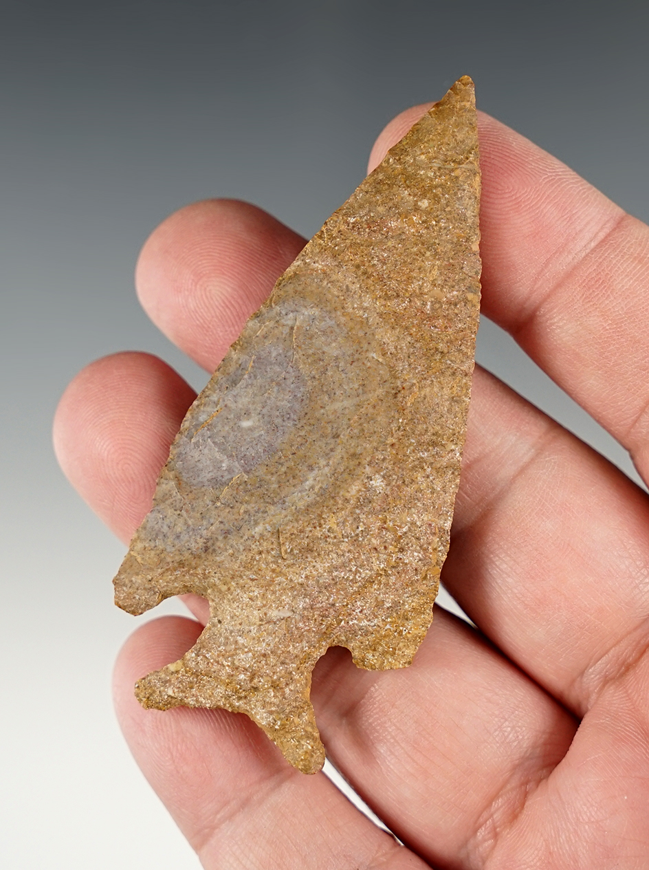 3 1/8" Buck Creek found in Fountain Run, Kentucky. Made from Harrodsburg chert. Jackson COA.
