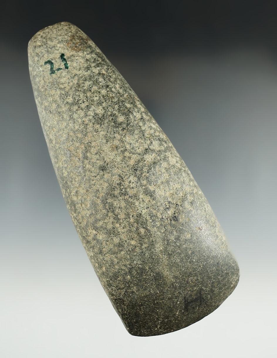 Well-made 6 1/4" Hardstone Celt found in Darke Co., Ohio in very good condition.