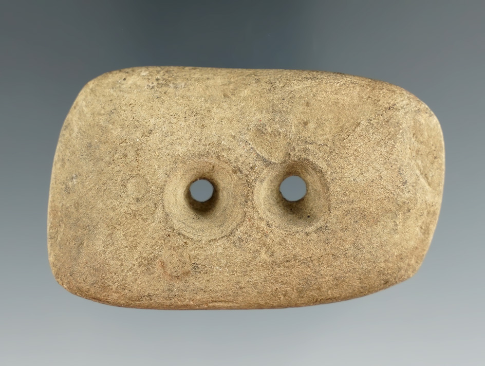 2 3/8" Miniature Sandstone Gorget found in Morgan Township, Knox Co., Ohio. Ex. Kenny Black