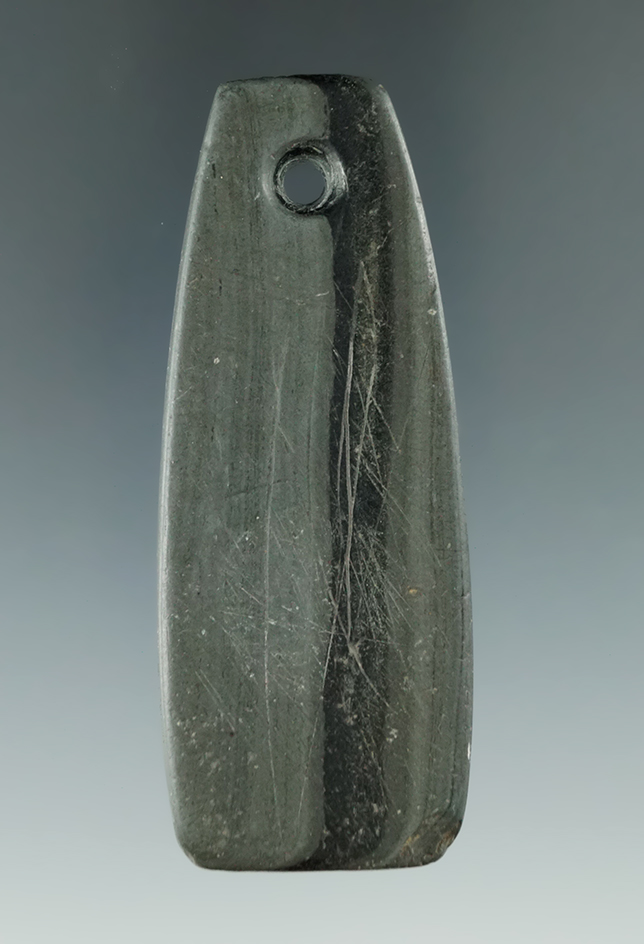 3 1/8" Thin Hopewell Pendant found near Cambridge, Ohio.