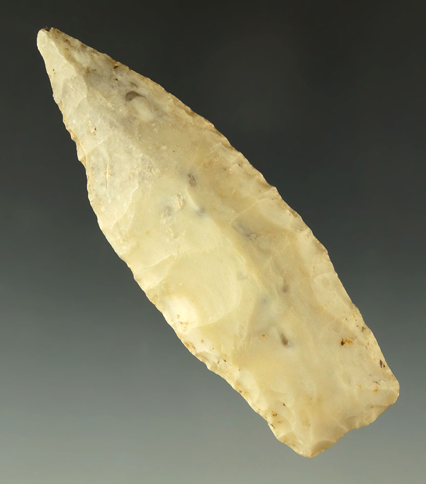 3 9/16" Stemmed Lanceolate found in the Illinois area.