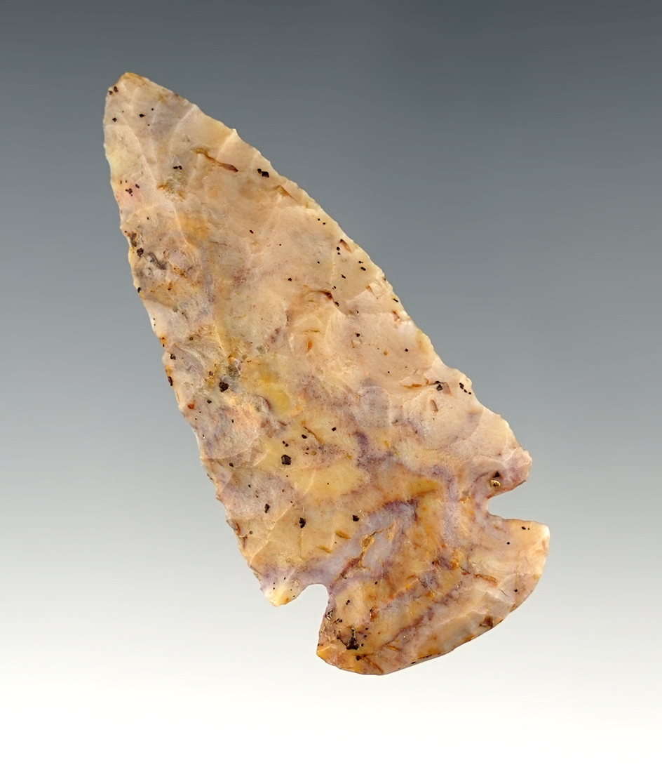 2 5/16" Dovetail made from multi-colored Flint Ridge Flint. Found in Ohio.