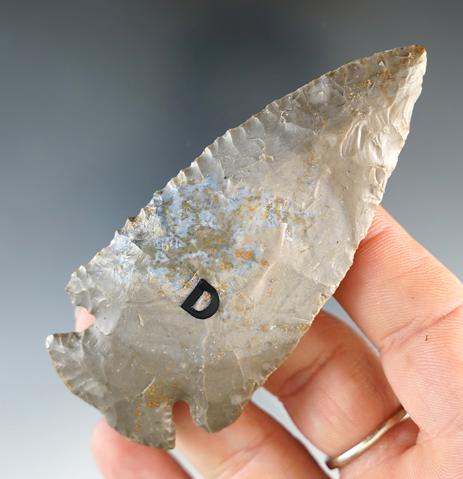 3 7/16" Dovetail made from attractive Hornstone. Found in Hickman Co., Tennessee.