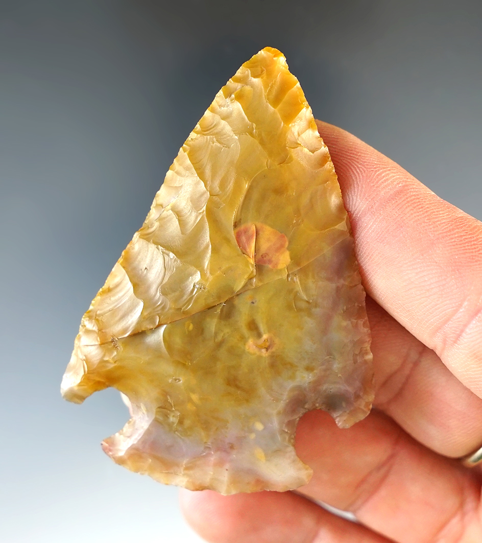 Incredible material quality in color! 2 1/2" Hopewell found in Licking Co., Ohio. Ex. Townsend.