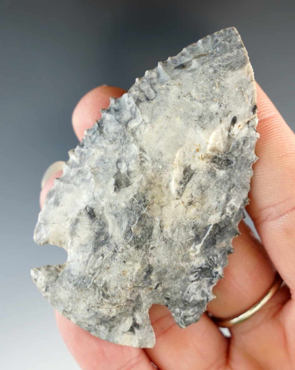 2 3/4" Dovetail - multi-colored Coshocton Flint. Great workmanship. Plain City, Ohio.