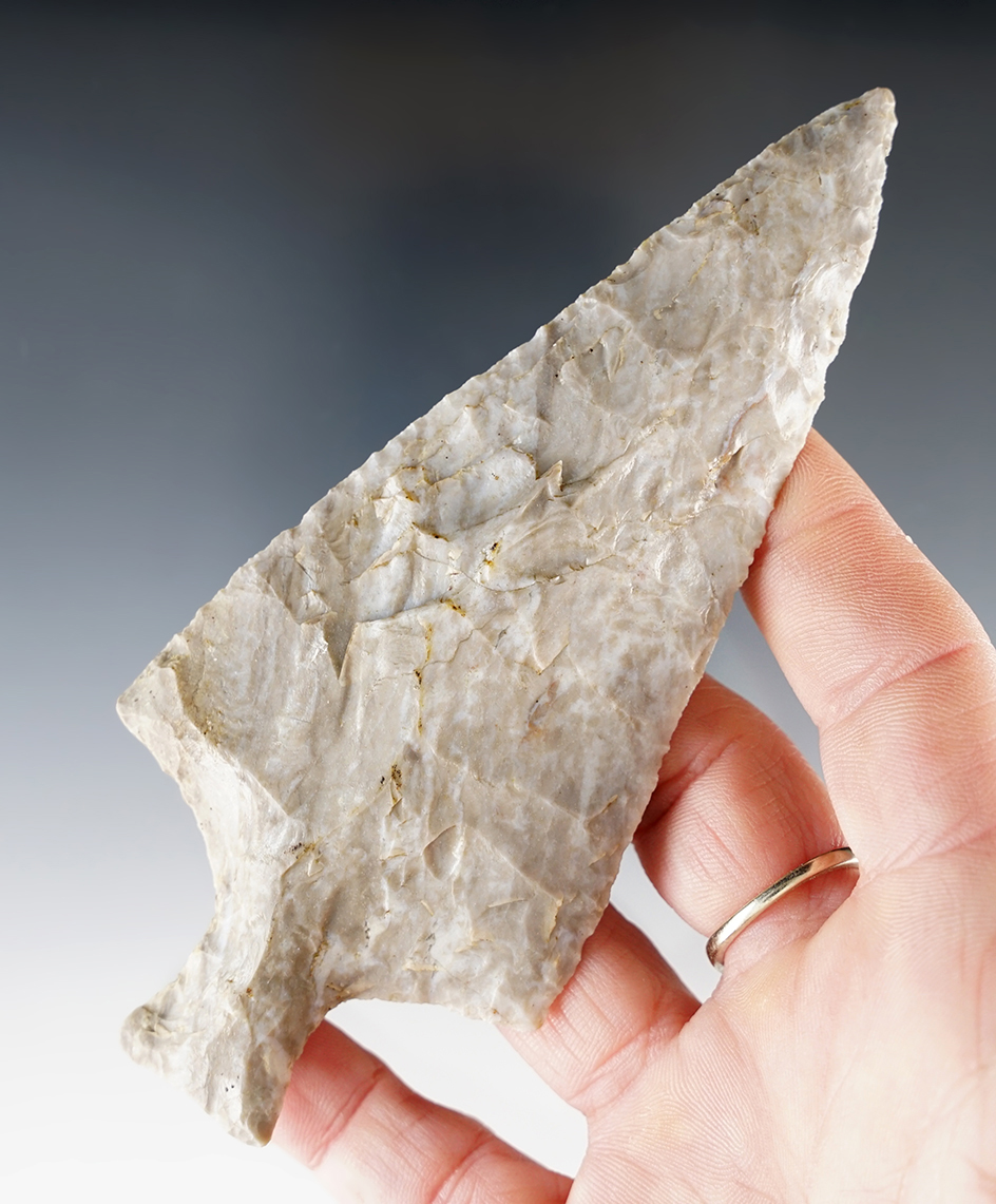 5" Classic Style Ashtabula with nice mineral deposits on surface. Tuscarawas Co., Ohio.