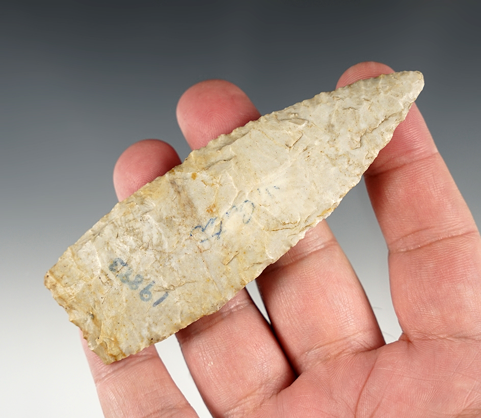 Fine 4 1/8" Paleo Lanceolate found in Ashland Co., Ohio.