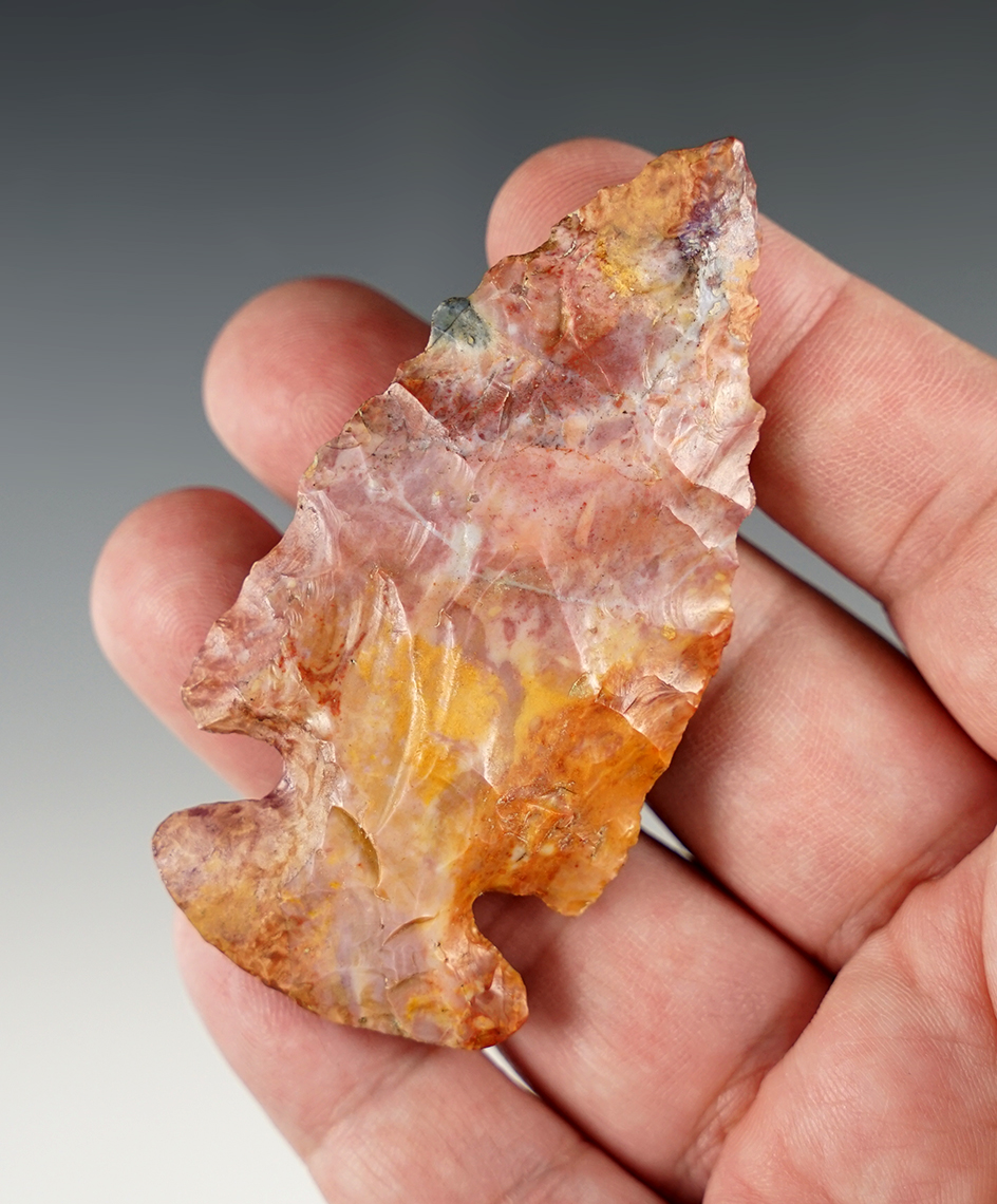 3 1/16" Ohio Dovetail. About 5/8" of the tip is restored along with one shoulder and base lobe.