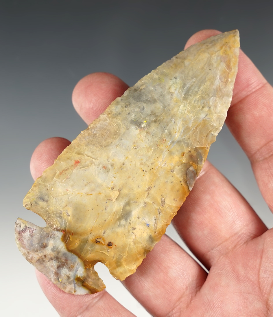 4" Flint Ridge Dovetail found in licking Co., Ohio that has been professionally restored.