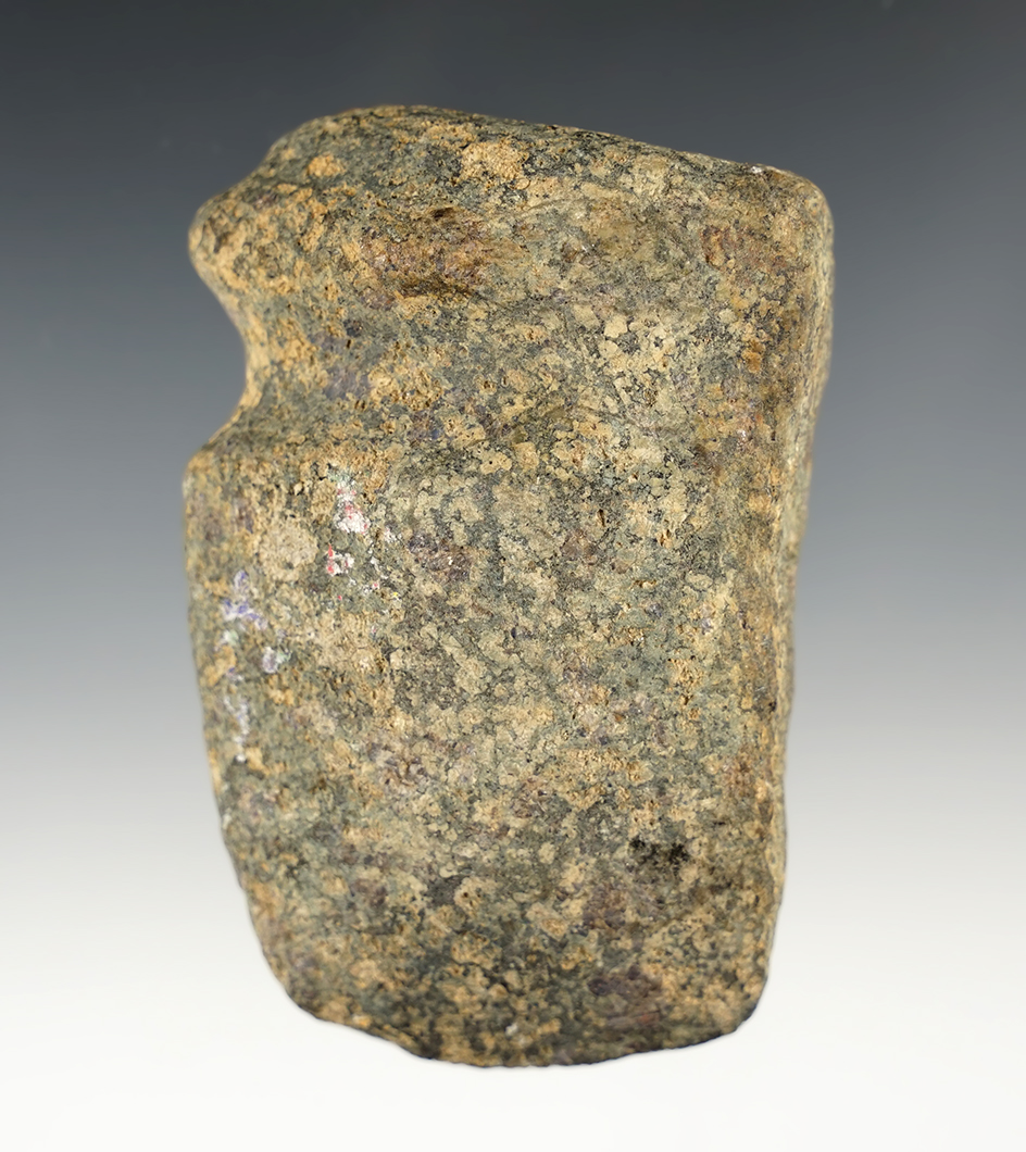 3 5/8" long 3/4 Groove Axe found in the Eastern U.S. Appears to have been anciently salvaged.