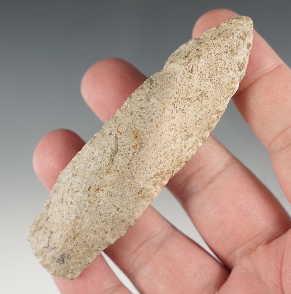 Nice 3 13/16" Stemmed Knife found in the Midwest.