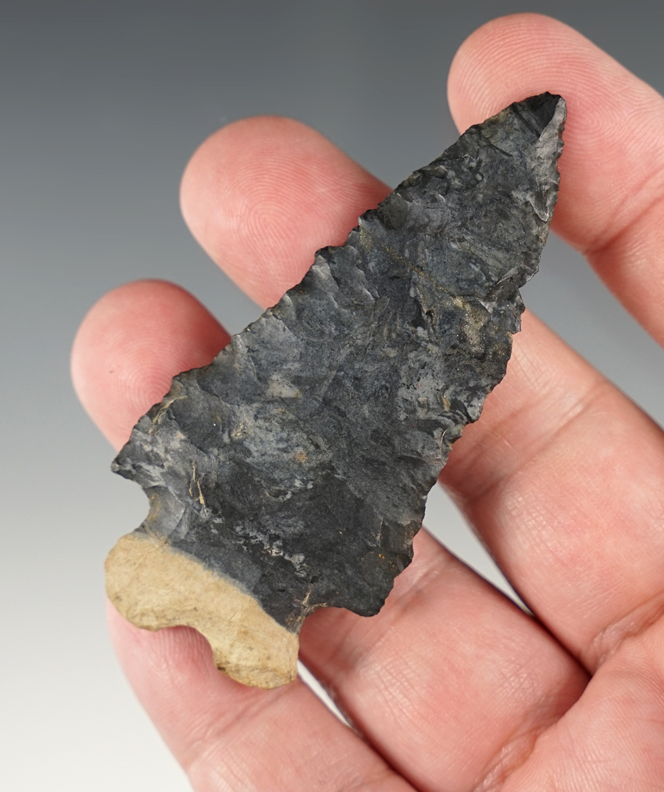 2 7/8" Coshocton MacCorkle found in Ohio. Broken and glued towards the tip.