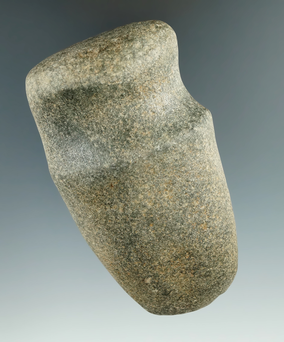 Nicely crafted and well styled 3/4 grooved Axe found in Ross Co.,  Ohio. Ex. Hooks collection.