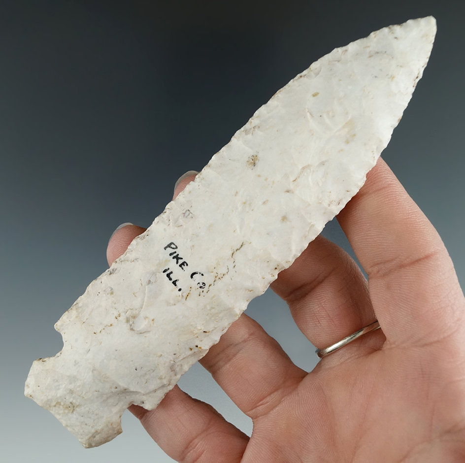 5 1/16" Burlington Osceola found in Pike Co., Illinois. Comes with Jackson and Davis COAs.