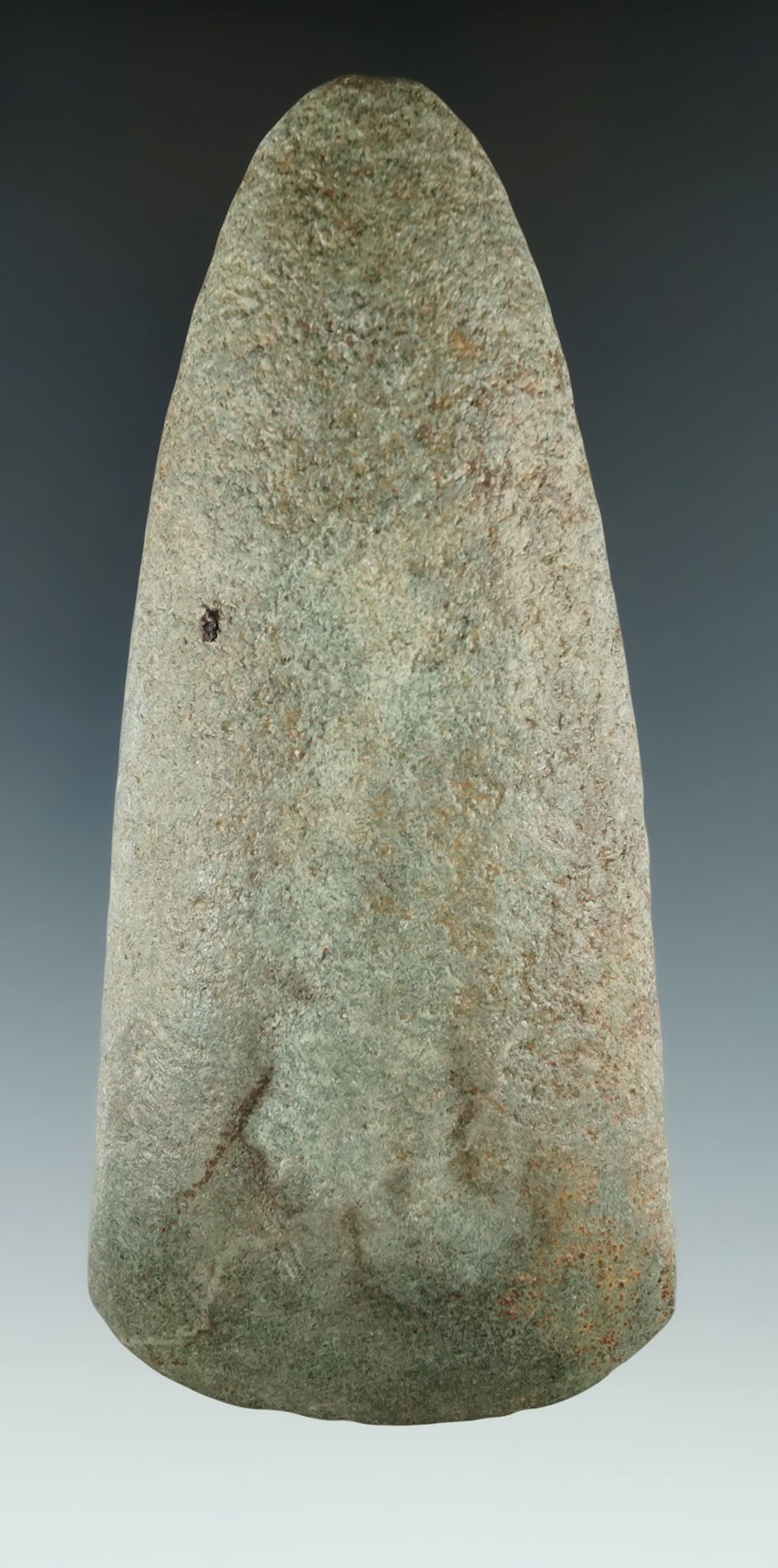 4 3/4" Green Hardstone Adena Celt with great workmanship and a nice bit.  Newark, Ohio.