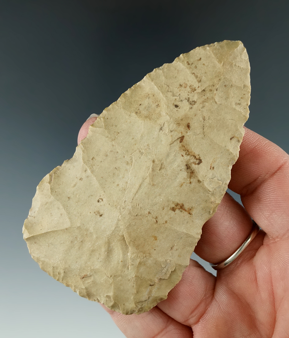 3 3/8" Blade found in Union Co.,  Illinois. Ex. Wilkins collection.