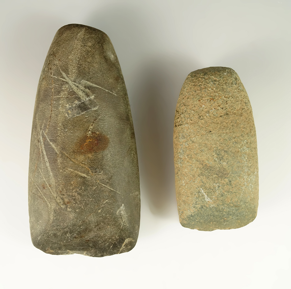 Pair of Celts in nice condition found in Hardin Co.,  Ohio, largest is 6 3/8".