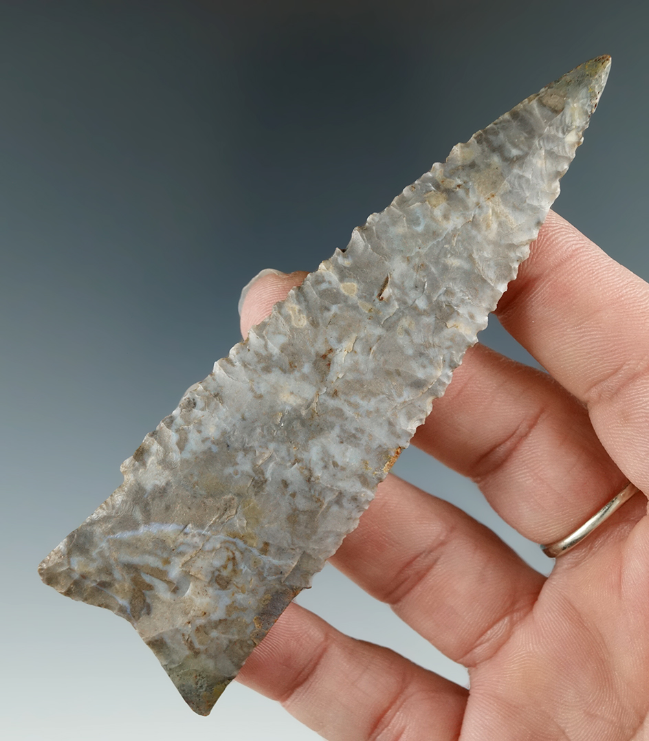 Incredible flaking and style on this 4 1/16" Holland - Tennessee. Minor restoration. Perino COA.