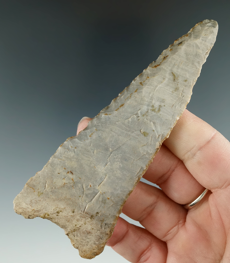 4 5/16" Hornstone Dalton - Kentucky. Ex. Jim Infield and Don Sheetz Collections. Perino COA.