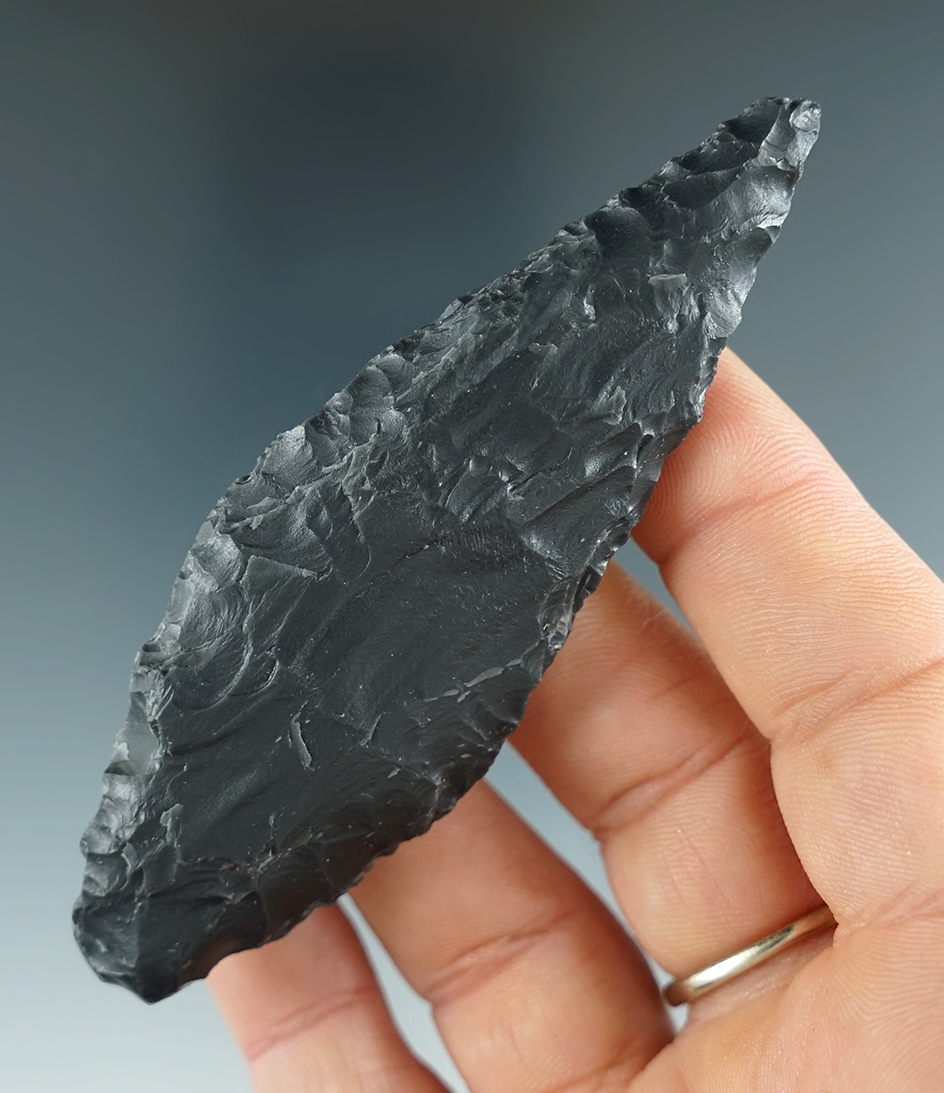 3 5/8" Dacite Knife found near the Columbia River, Washington. Ex. Jim Hogue collection.