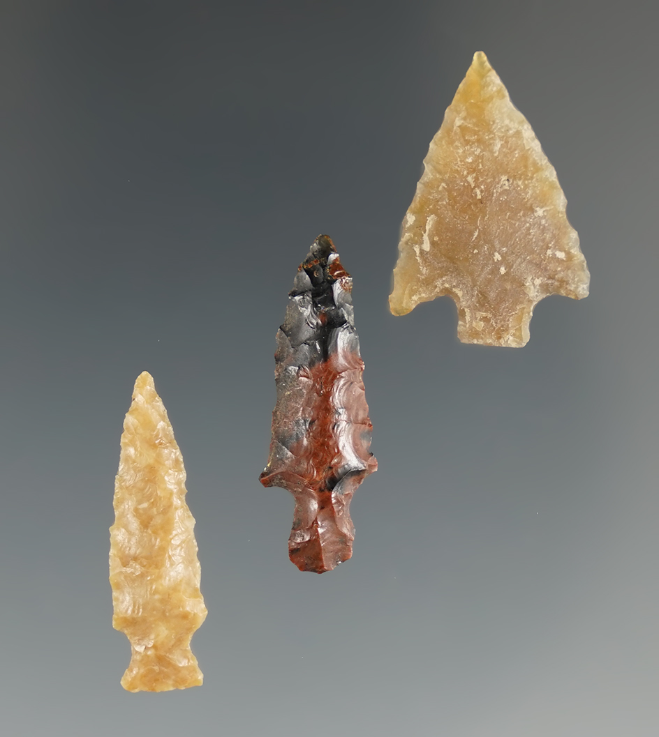 Set of three nice points found near the Columbia River, largest is 7/8".