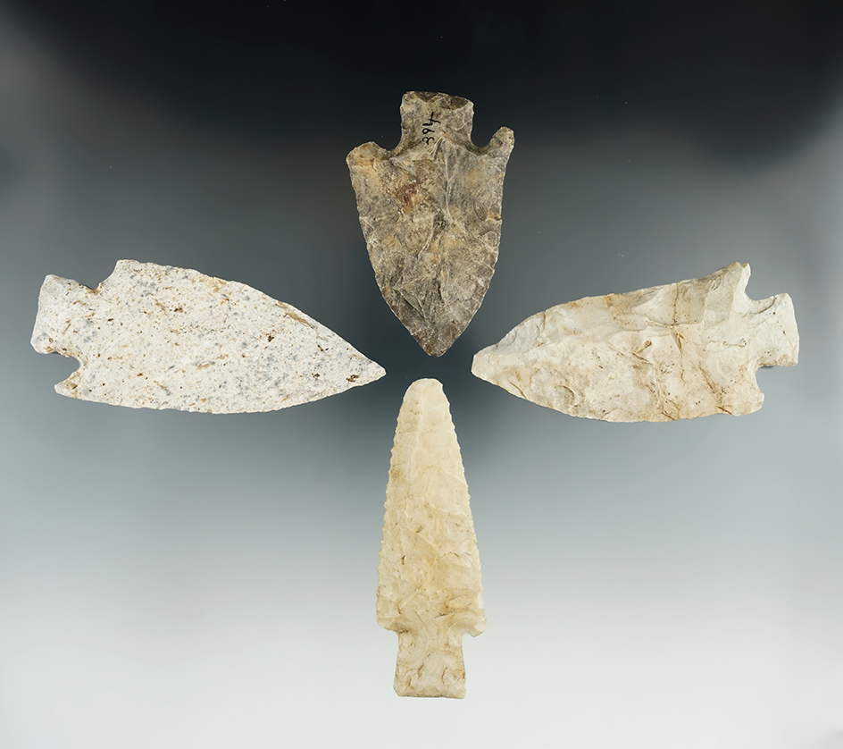 Four large Missouri Knives, largest is 3 7/8".