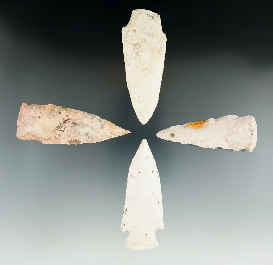 Set of four Missouri Knives, largest is 3 5/16".