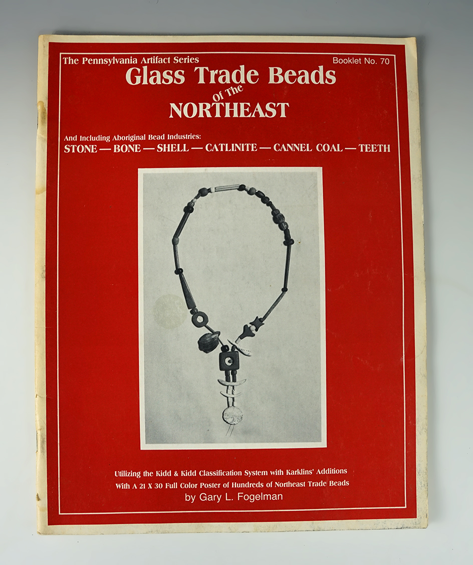 Softcover booklet "Glass trade beads of the Northeast" by Gary Fogelman.