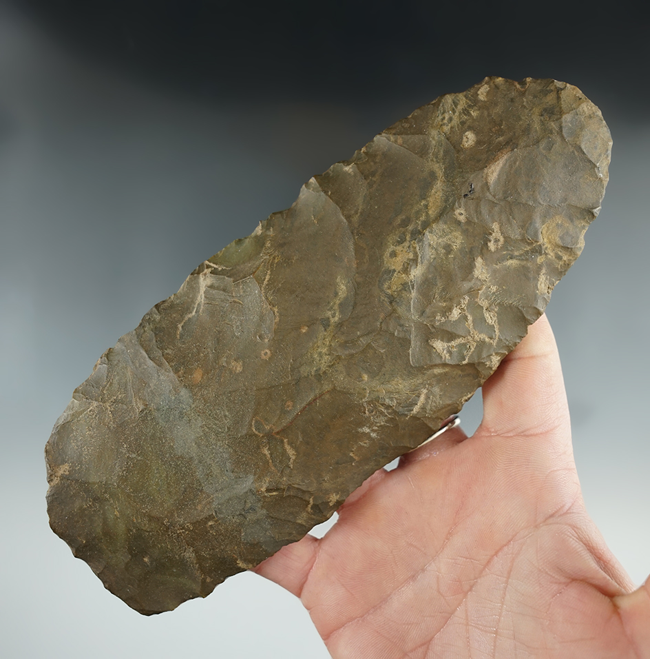 Large 6 5/8" Blade with a restored break but heavily patinated - found in Kentucky.