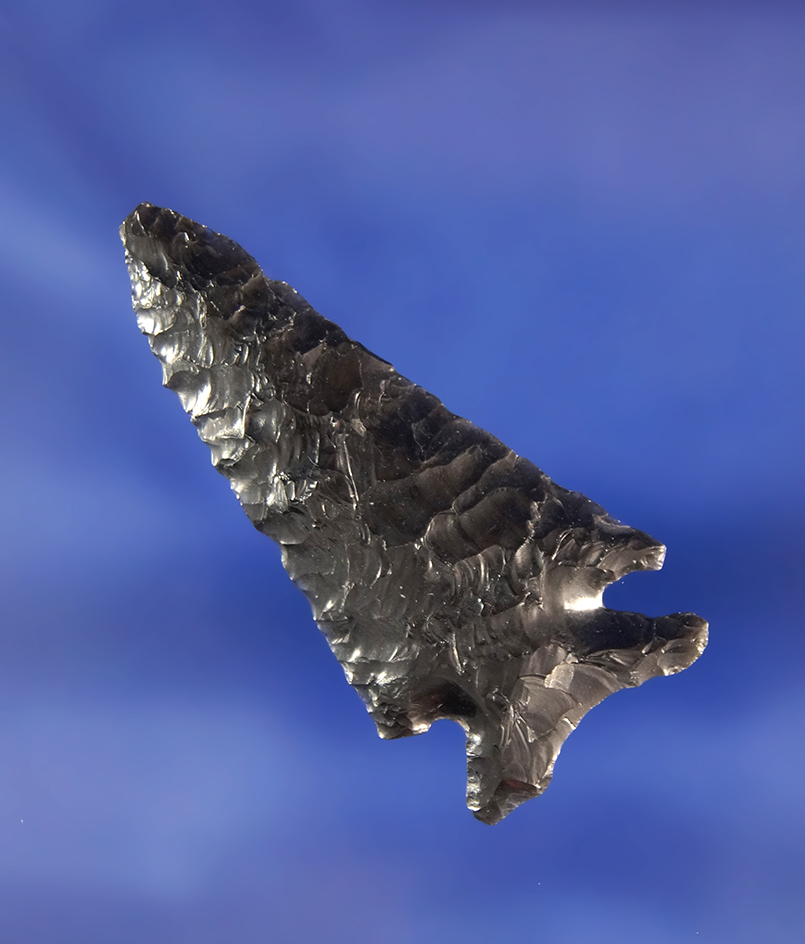 1 3/4" Obsidian Elko  found near Fort Rock, Oregon.