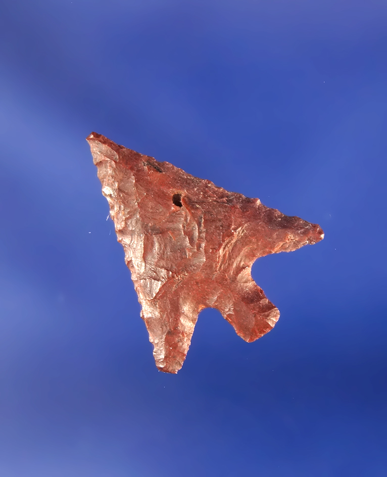 3/4" brown Jasper Wallula with excellent flaking found by Kaye Don Bruce near the Columbia Rvr.